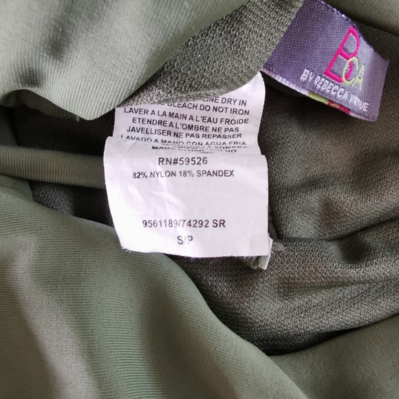 Bca By Rebecca Virtue Olive Green Swimsuit Size S - Picture 5 of 9